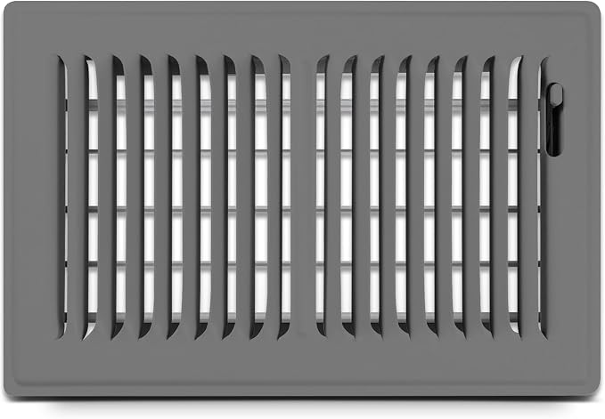 6x10 Floor Register – Storm Gray Heavy Duty Metal Floor Vent Cover for Home Floors - Premium Forced Air Vent Covers, product