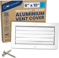 6x10 Inch (Duct Opening) Aluminum 1-Way Air Flow Vent – HVAC Vent Cover for Wall or Ceiling – Quiet HVAC Wall Register