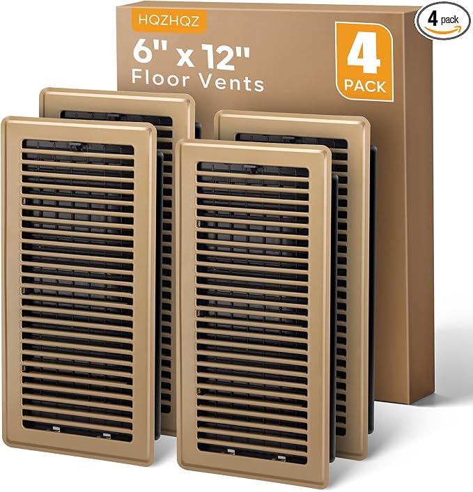6x12 Floor Register, Floor Vent Covers for Home Floor Heavy Duty Steel Walkable Floor Vents Air Vent Covers for Sidewall and