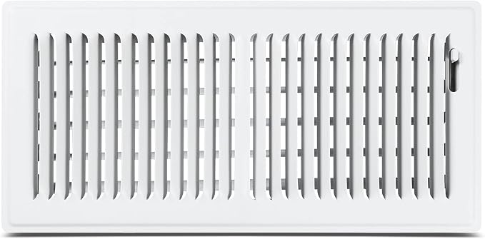 6x14 Floor Register – Soft White Heavy Duty Metal Floor Vent Cover for Home Floors - Premium Forced Air Vent