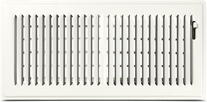 6x14 Floor Register – Warm White Heavy Duty Metal Floor Vent Cover for Home Floors - Premium Forced Air Vent Covers, product
