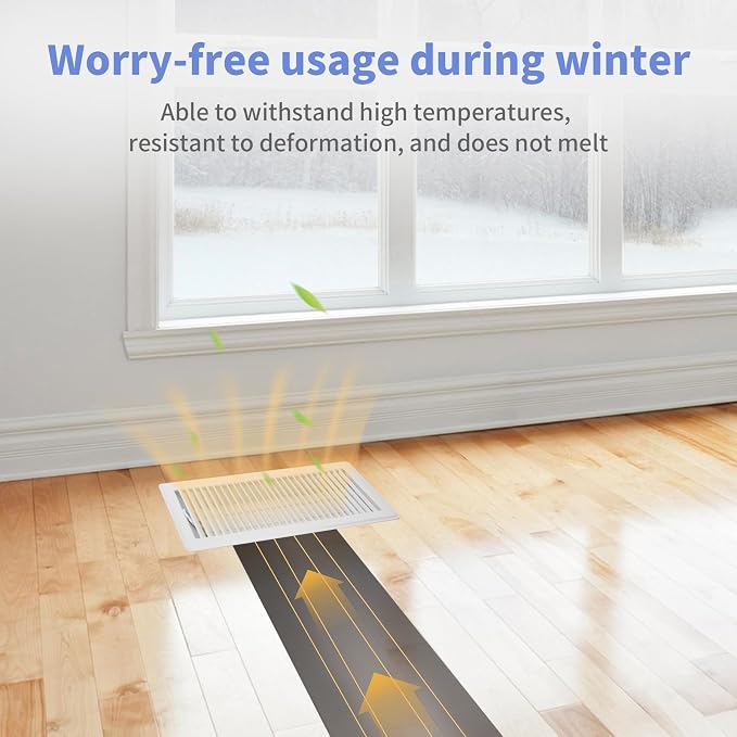 6x14 Inch Floor Vents Heavy Duty Floor Registers, Floor Air Vent Covers for Home Floor Wall Ceiling, Rust Proof Finish