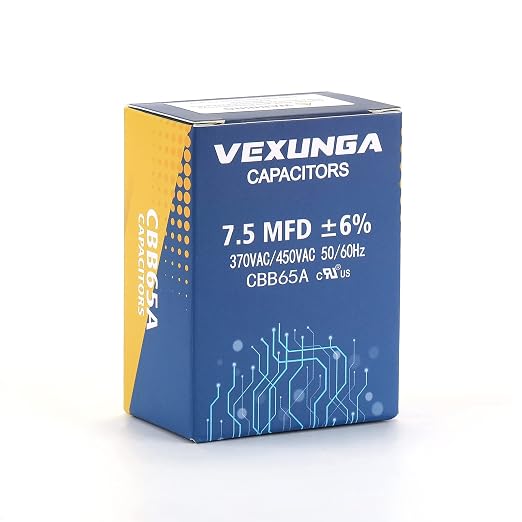 7.5uF 370/440VAC 50/60Hz CBB65 CBB65A Oval Run Start Capacitor 7.5 MFD 370V/440V Air Conditioner Capacitors for AC Unit Fan