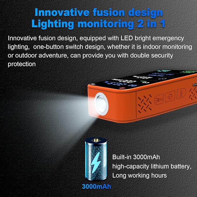 7-in-1 Portable Oxygen Detector,with CO,Carbon Monoxide,O2,Temperature,Humidity, alternate product view 5