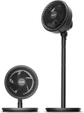 7-Inch Pedestal Air Circulator, Oscillation Fan, 3 Speeds, Adjustable Height (Tabletop/Standing Fan), 75°+90° Oscillation