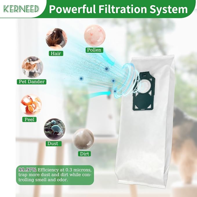 7 Pack Replacement HEPA RLH-6 Vacuum Bags for SupraLite R10S R10D R10O R10SAND Simplicity Freedom R10S R10D S10P