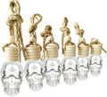 7 PCS MINI 10ml Skull Perfume Bottle for Car Air Freshener Pendant Essential Diffuser Oil Fragrance Aromatherapy Empty Bottle