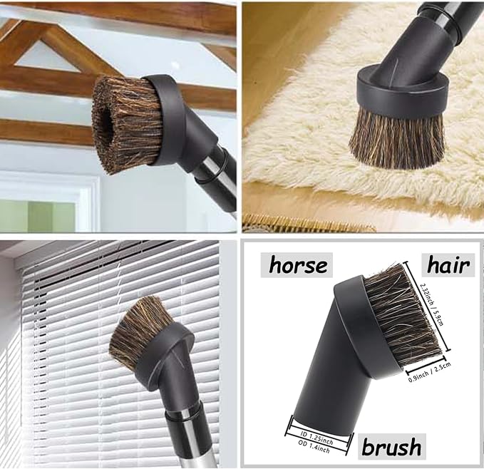 7 Pcs Universal Vacuum Cleaners Accessories 1 1/4 inch & 1 3/8 inch Vacuum Attachments Kit with Wet Dry Plastic Vacuum Hose
