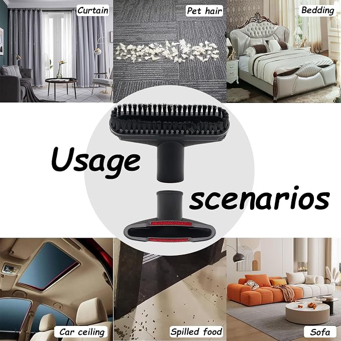 7 Pcs Universal Vacuum Cleaners Accessories 1 1/4 inch & 1 3/8 inch Vacuum Attachments Kit with Wet Dry Plastic Vacuum Hose