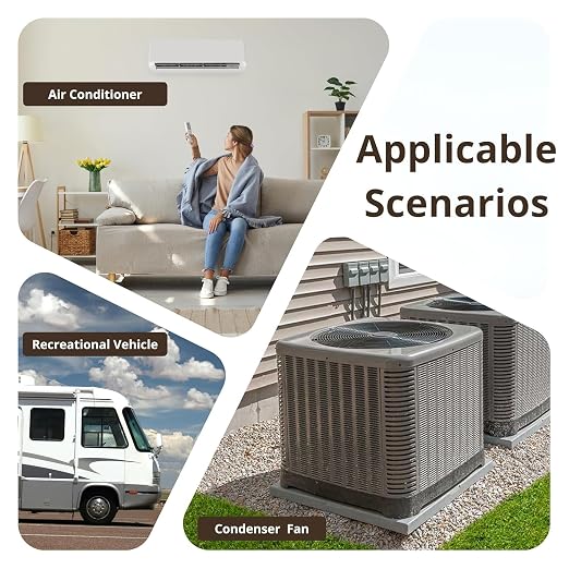 70+5uF 70/5 MFD ±6% CBB65B Dual Run Round Start Capacitor - Ideal for HVAC Systems, Air Conditioner Unit Fan, alternate view