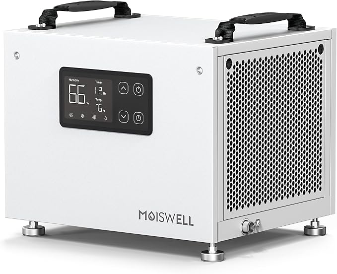 70 Pints Commercial Dehumidifier, Portable Crawl Space Dehumidifier for Basement Energy Star Certified Compact Dehumidifiers