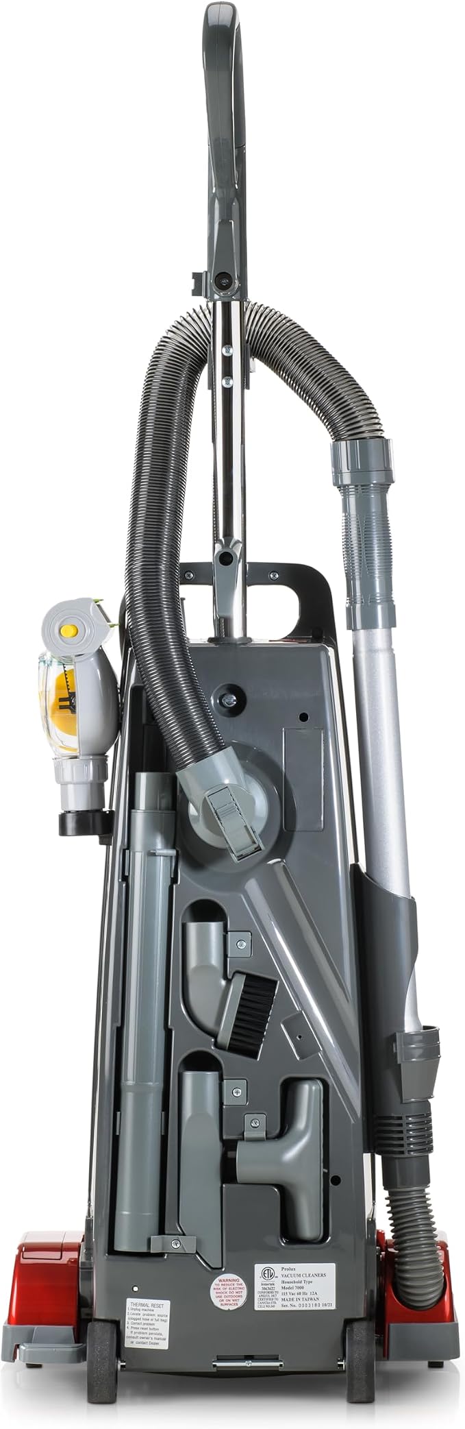 7000 Upright Vacuum – Powerful True HEPA Filtration, Bagged Dust Chamber, Stainless Steel Brush Roll, Onboard Tools
