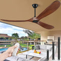 72" Ceiling Fans Without Lights, 72 inch Ceiling Fan No Light, High CFM Quiet 3 Blade Wood Walnut Ceiling Fan, Large Modern