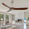 72 Inch Ceiling Fan No Light, Outdoor Patio Wooden Ceiling Fan Without Light,with Remote Control,Quiet Reversible