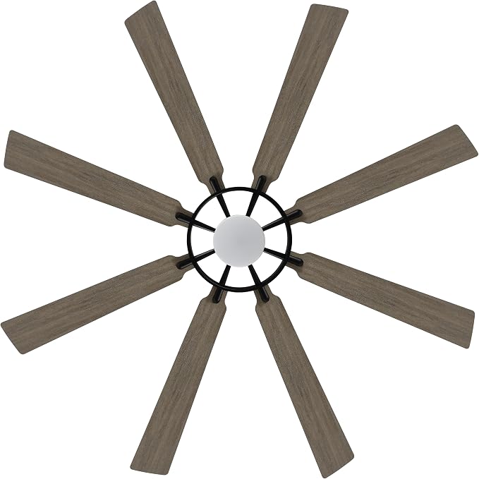 72 Inch Ceiling Fan with Lights and 3 Downrods, 8 Plywood Blades, 6-Speed Noiseless Reversible DC Motor, 3CCT, Windmill