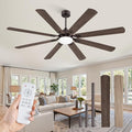 72 Inch Ceiling Fans with Lights, Oil Bronze Modern Ceiling Fan with Remote,Large Farmhouse Indoor & Outdoor Ceiling Fan with