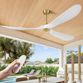 72 Inch Ceiling Fans without Lights, Wood Large Ceiling Fan no Light and Remote Control, Modern Indoor Outdoor Ceiling Fan no