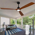 72 Inch Outdoor Ceiling Fans with Lights and Remote, Large Ceiling Fan with Light, 3 Blade Wood Ceiling Fan, Outdoor Fan for