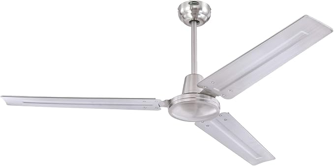 7238100 Jax, Modern Industrial Style Ceiling Fan with Remote Control, 56 Inch, Brushed Nickel Finish, alternate product view