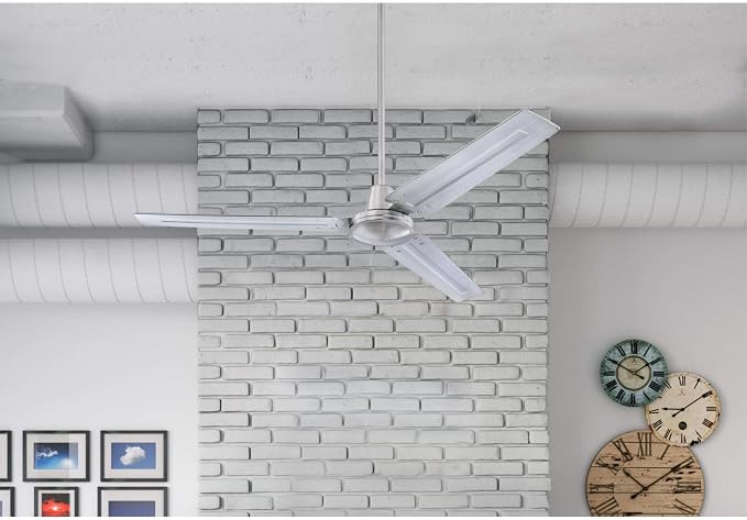 7238100 Jax, Modern Industrial Style Ceiling Fan with Remote Control, 56 Inch, Brushed Nickel Finish, alternate product view