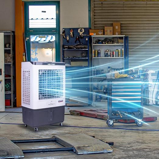 7500 CFM Evaporative Air Cooler, Swamp Cooler With 13.2 Gal Tank, Remote, 24H Timer, Oscillation, 3 Speeds, Portable swamp