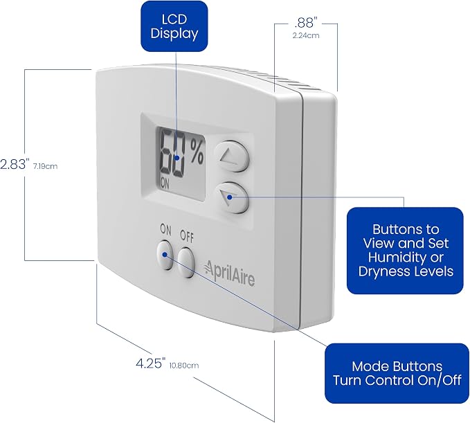 76 Digital Wall Mount Dehumidifier Control, alternate product view 4