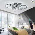 76CM Smart Ceiling Light with Fan DC Motor 6 Gear Reversible Bedroom Ceiling Fan with Lighting LED Dimmable Quiet Modern