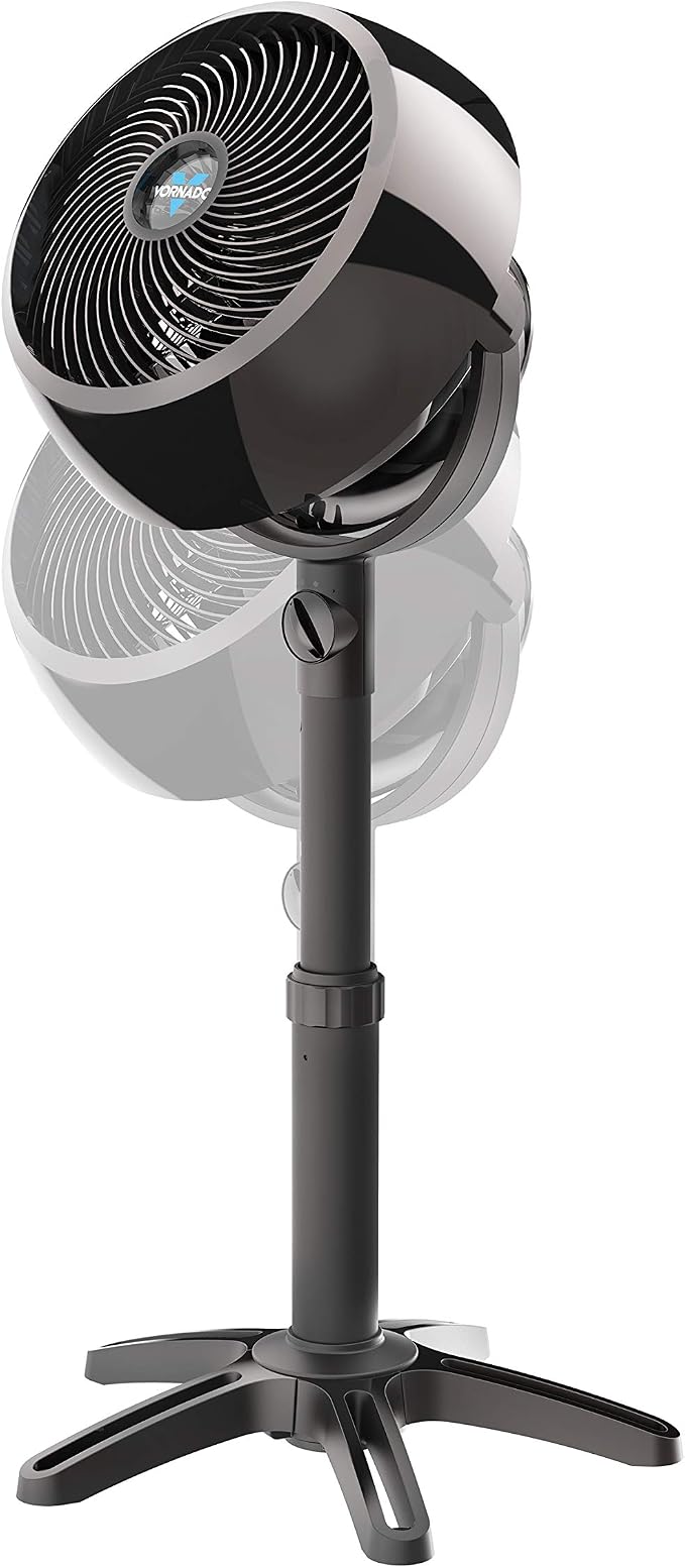 7803 Large Pedestal Whole Room Air Circulator Fan with Adjustable Height, 3 Speed Settings, Removable Grill for Cleaning