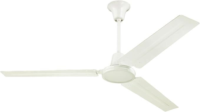 7840900 Industrial 56-Inch Three-Blade Ceiling Fan with J-Hook Installation System, White, Wall Control, product image