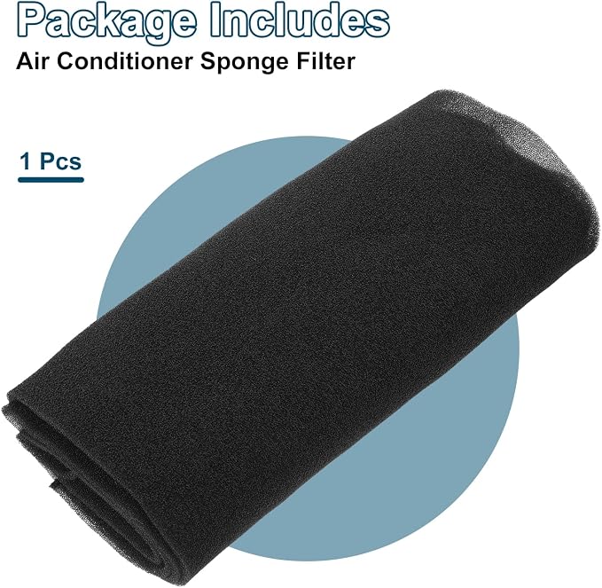 79" x 16" x 0.1" Air Conditioner Filter Replacement, Washable Reusable Cut to Fit Foam Filter Air Filter for RV AC Vent
