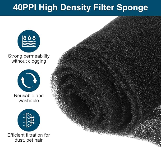79" x 16" x 0.1" Air Conditioner Filter Replacement, Washable Reusable Cut to Fit Foam Filter Air Filter for RV AC Vent