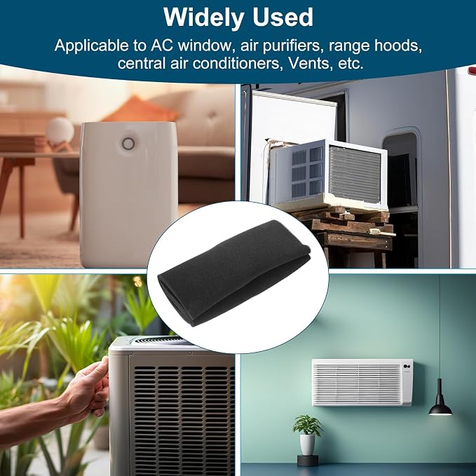 79" x 40" x 0.4" Air Conditioner Filter Replacement, Washable Reusable Cut to Fit Foam Filter Air Filter for RV AC Vent