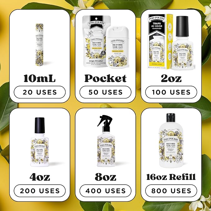 7EPourri Before-You-Go Toilet Spray Refill, Original Citrus, 16 Fl Oz, Up to 800 Uses, alternate product view 11