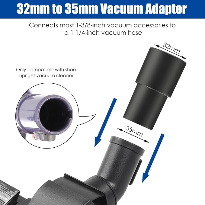 7Pcs Vacuum Attachments for Shark Rotator NV752 NV751 NV650 NV680 NV800 and Rocket HV300 HV320 Vacuum Cleaner, 2 in 1 Crevice