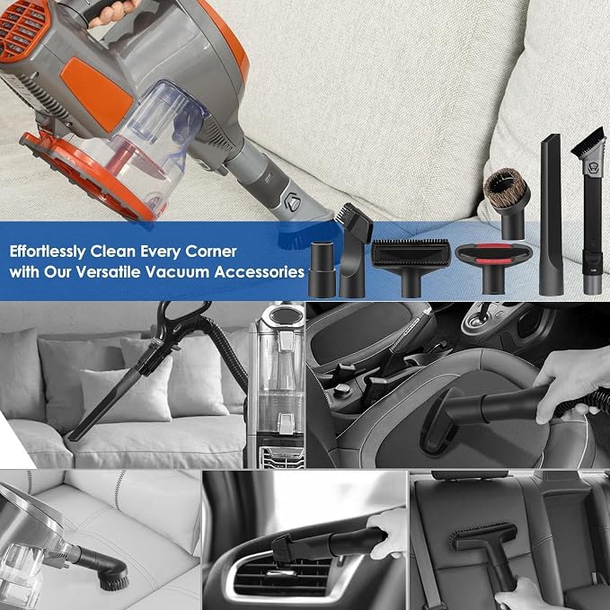 7Pcs Vacuum Attachments for Shark Rotator NV752 NV751 NV650 NV680 NV800 and Rocket HV300 HV320 Vacuum Cleaner, 2 in 1 Crevice