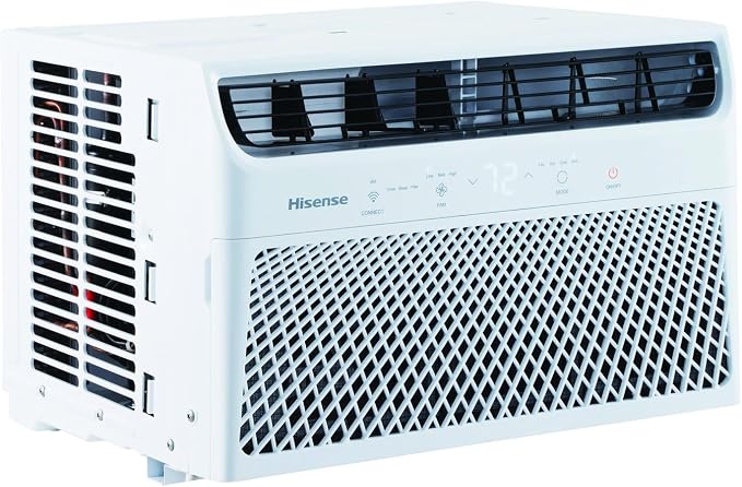 8,000 BTU 115V Smart Window Air Conditioner with Wi-fi Control, Dehumidifier, and Remote, Window AC Unit for Apartment