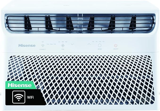 8,000 BTU 115V Smart Window Air Conditioner with Wi-fi Control, Dehumidifier, and Remote, Window AC Unit for Apartment