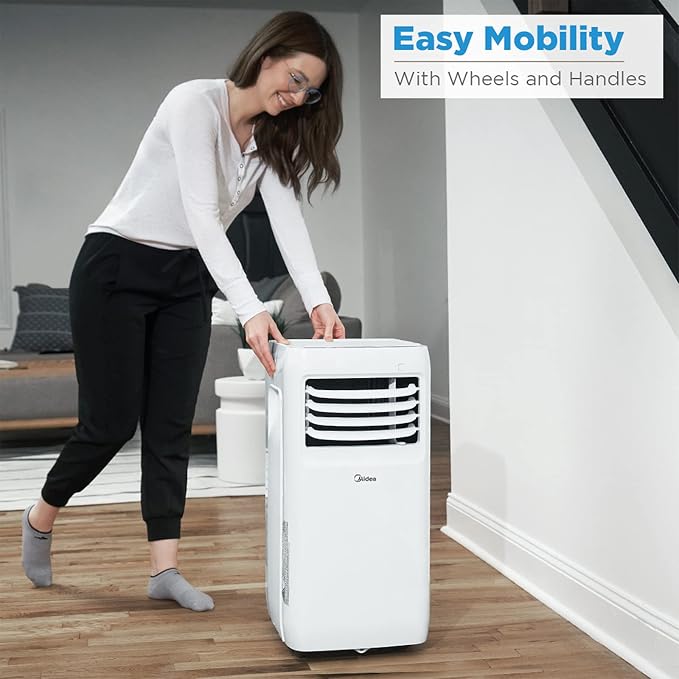 8,000 BTU (5300 BTU SACC) 3-in-1 Portable Air Conditioner, Dehumidifier, Fan Cools up to 175 sq ft with Remote Control