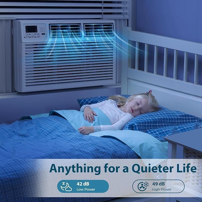 8,000 BTU Air Conditioner Winodw Unit Cools up to 350 Sq. Ft. with 7 Modes, Ultra-quiet Window AC Unit with, alternate view 4