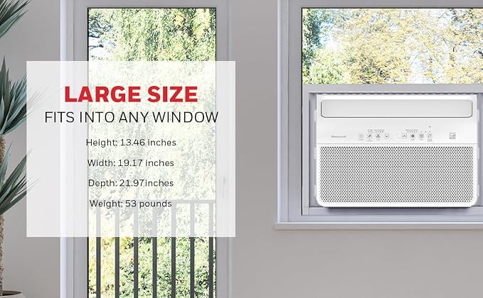 8,000 BTU Inverter Digital Window Air Conditioner, Ultra Quiet, 4 Modes, Eco, 550 sq ft Coverage, 35% Energy Savings, Remote