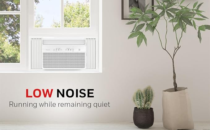 8,000 BTU Inverter Digital Window Air Conditioner, Ultra Quiet, 4 Modes, Eco, 550 sq ft Coverage, 35% Energy Savings, Remote