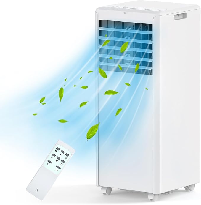 8,000 BTU Portable Air Conditioner, 3-In-1 AC Unit with Cooling, Dehumidifier, Fan Function, Standing Air Conditioner for