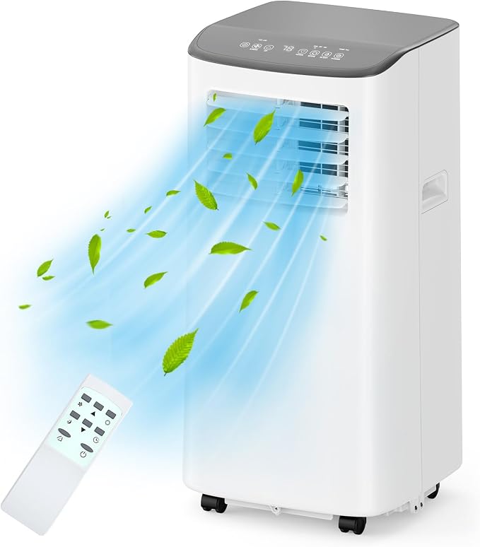 8,000 BTU Portable Air Conditioner for Bedroom, Multi-Function AC Unit with Cooling, Fan, and Dehumidifier Modes, product
