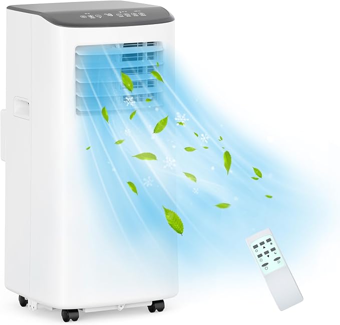8,000 BTU Portable Air Conditioner for Bedroom, Multi-Function AC Unit with Cooling, Fan, and Dehumidifier Modes, alternate