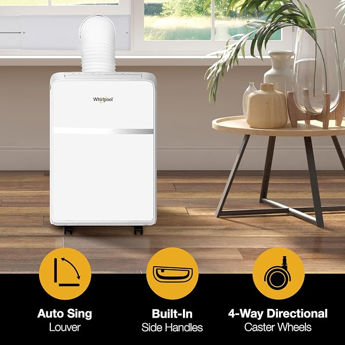 8,000 BTU Portable Air Conditioner for Home with Dehumidifier, A/C Portable Air Conditioner for Apartment and Bedroom, 115V