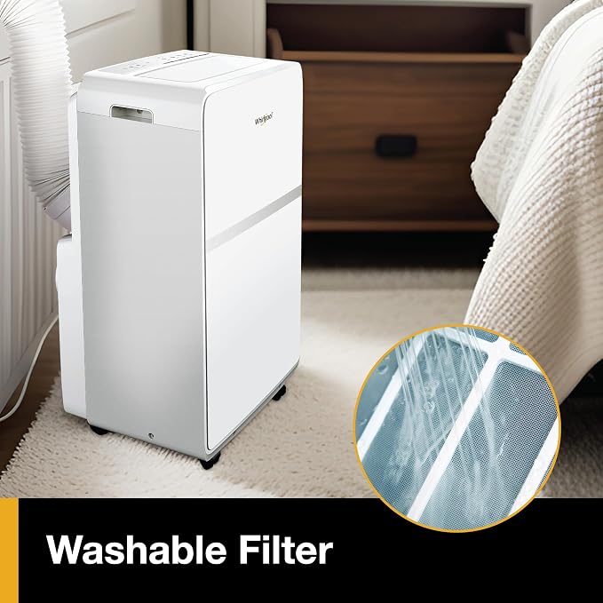 8,000 BTU Portable Air Conditioner for Home with Dehumidifier, A/C Portable Air Conditioner for Apartment and Bedroom, 115V