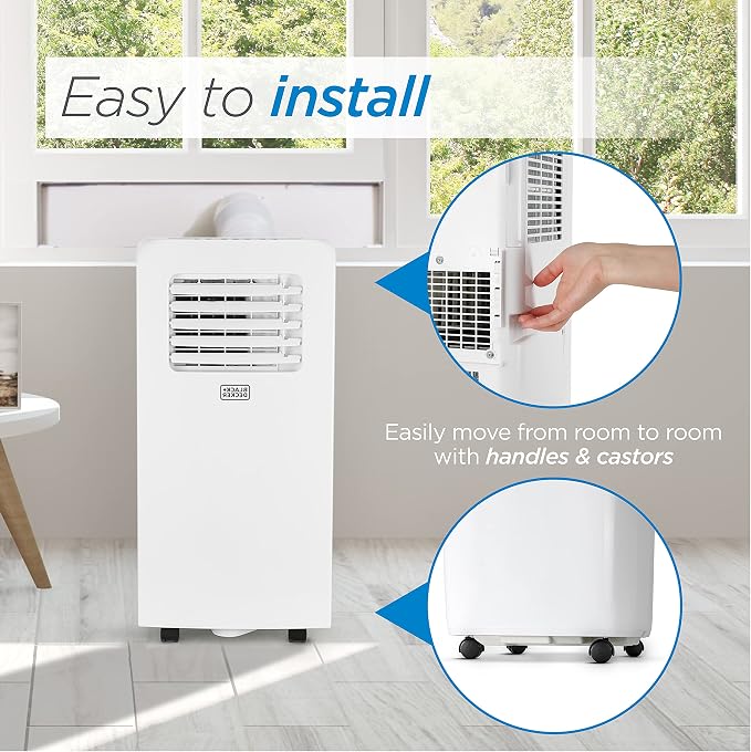 8,000 BTU Portable Air Conditioner with Remote Control, White, alternate product view 6
