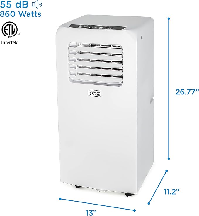 8,000 BTU Portable Air Conditioner with Remote Control, White, alternate product view 7