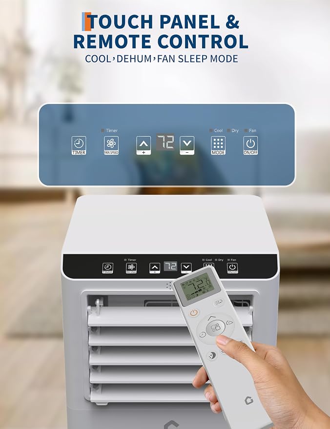 8,000 BTU Portable Air Conditioners,3 in-1 Portable AC Unit with Follow me Mode,Stand up AC Unit up to 350 sq.ft,Remote