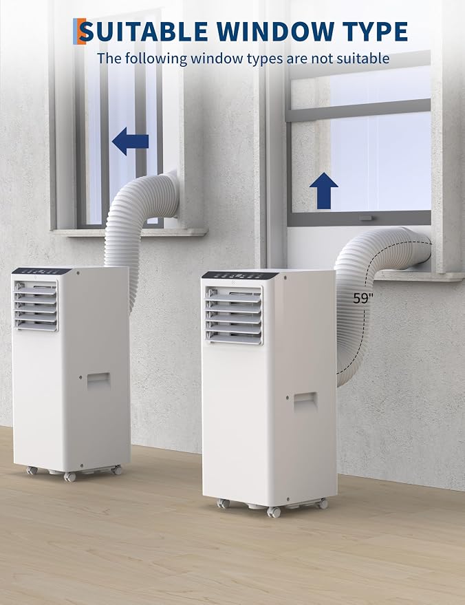 8,000 BTU Portable Air Conditioners,3 in-1 Portable AC Unit with Follow me Mode,Stand up AC Unit up to 350 sq.ft,Remote